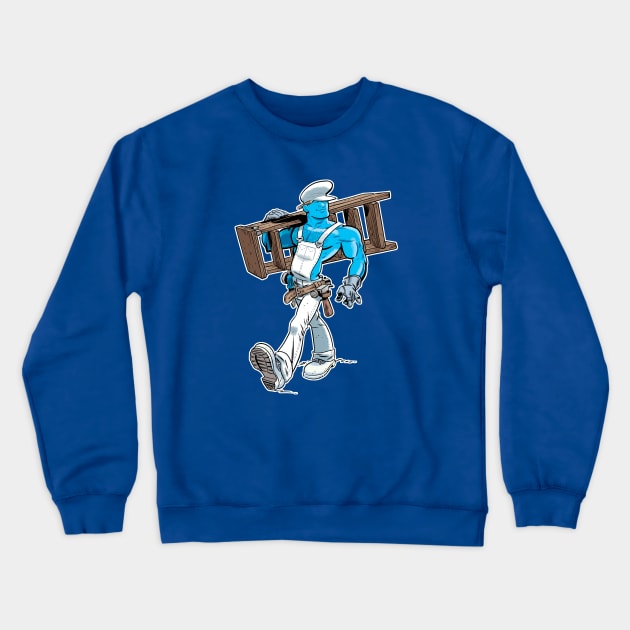 Handy Smurf Crewneck Sweatshirt by JBone